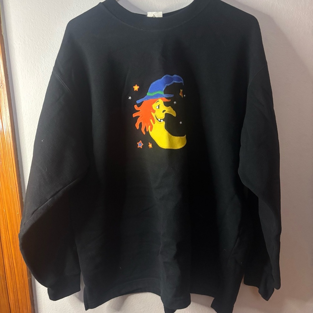 Vintage Women’s Crewneck Moon Witch Detail size L